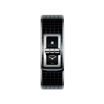 CODE COCO Watch Steel & Black Ceramic - H5147 | CHANEL
