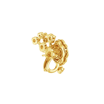 Bouton de Camelia crawling earrings - Yellow gold | CHANEL